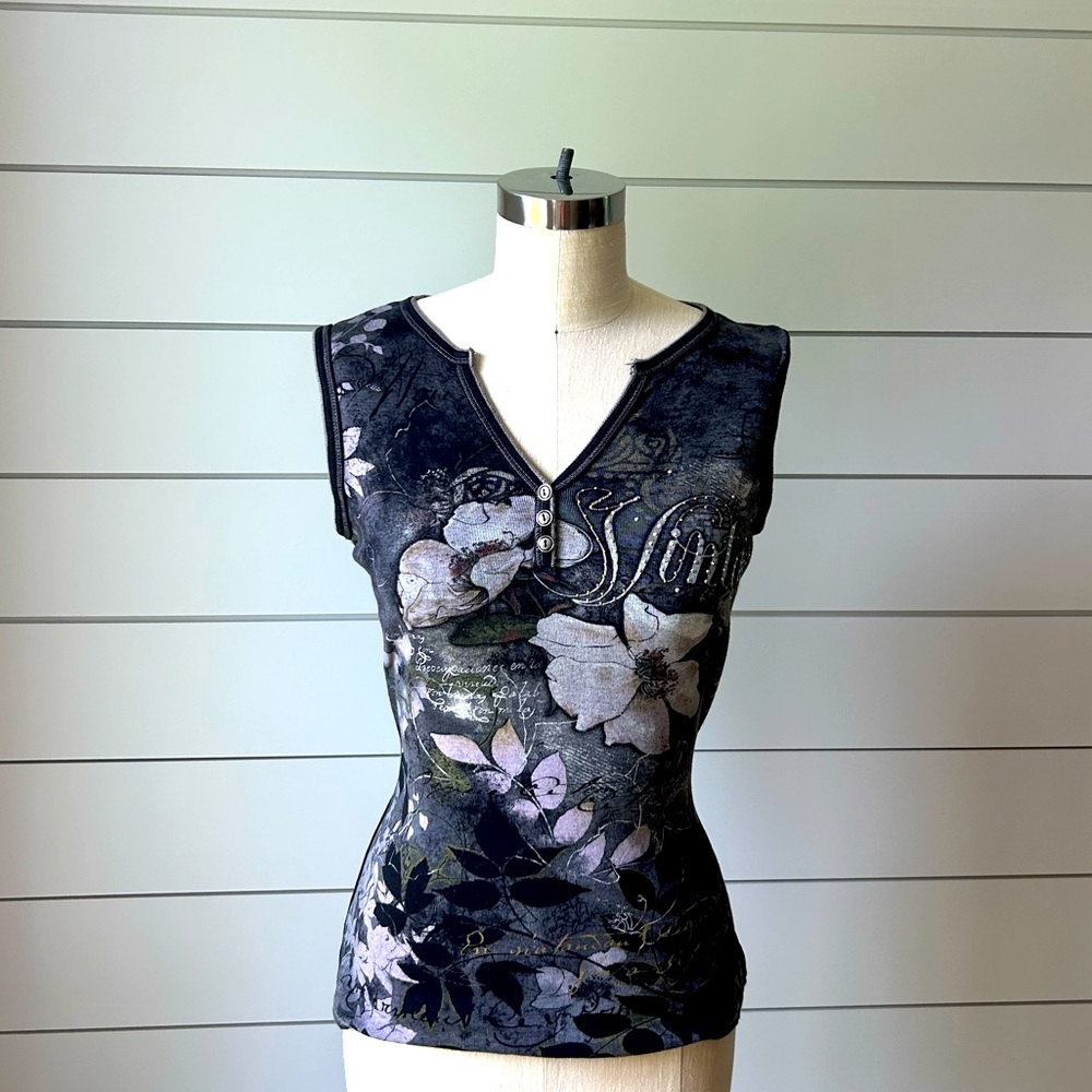Blue Canon “VINTAGE” Women’s Small Stoned Tank Used